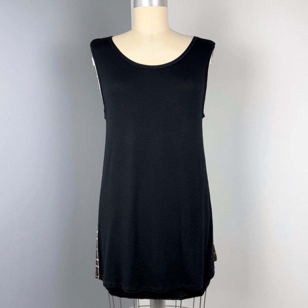 Tezenis Women's V-Back Sleeveless Top Black Size M
